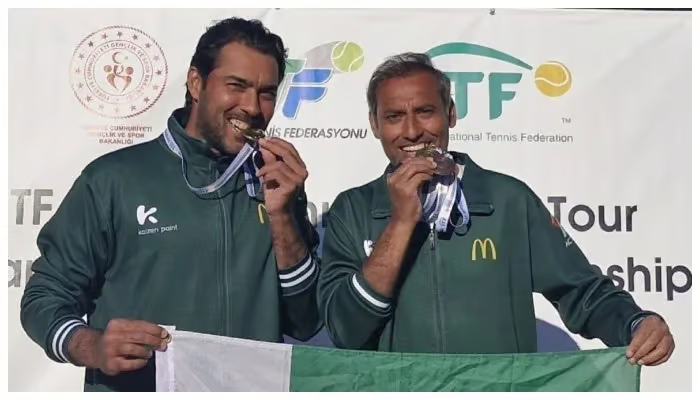 Pakistan’s Tennis Legend Aisam ul Haq and Aqeel Khan win Gold in ITF Masters