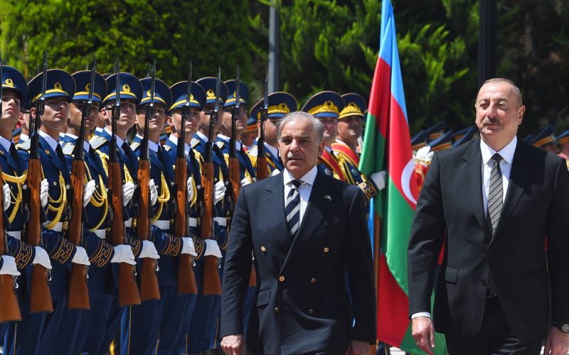 Prime Minister Shehbaz Sharif Received a Guard of Honor at Azerbaijan’s Palace.